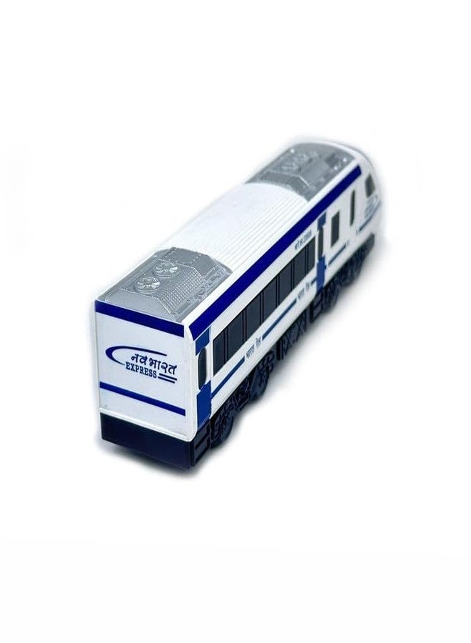 قطار كولين أراي فاندي بهارات إكسبريس للأطفال - نموذج لعبة سكك حديدية هندية للأولاد والبنات من عمر 3 سنوات فما فوق - قطار ناف بهارات إكسبريس/مترو سريع مع خاصية السحب للخلف (متعدد الألوان)-0 - Image 5